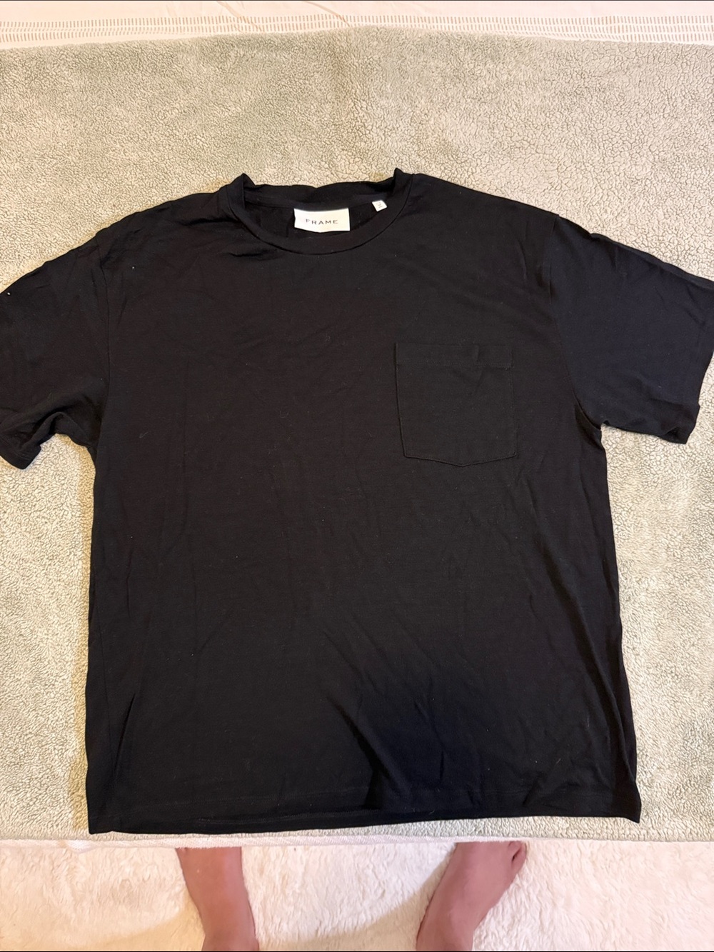Frame  Black Short Sleeve Pocket Tee